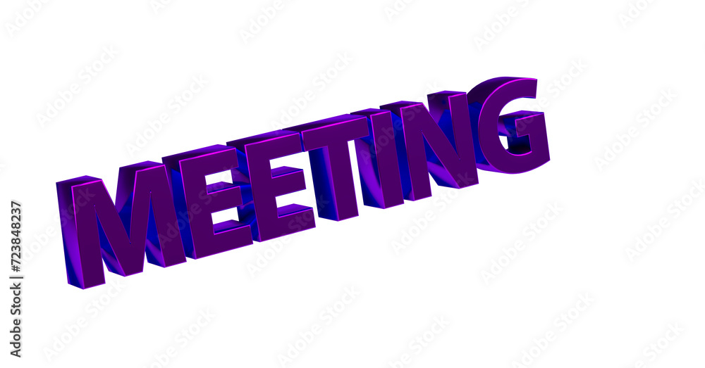 Meeting - violette plakative 3D-Schrift, Besprechung, Planung, Agenda, Sitzung, Besprechungsraum, Team, Effizienz, Rendering, Freisteller Meeting - violette plakative 3D-Schrift, Besprechung, Planung, Agenda, Sitzung, Besprechungsraum, Team, Effizienz, Rendering, Freisteller