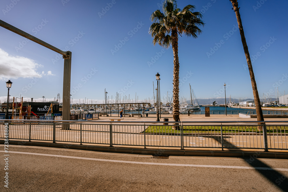 Santa Margarita, Spain - January 24, 2024 - road leading towards Santa Margarita, Spain - January 24, 2024 - road leading towards