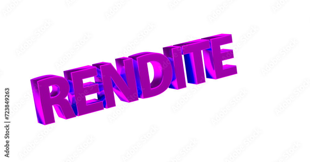 Rendite - pinke plakative 3D-Schrift, Aktien, Immobilien, Anlage, Geldanlage, Zinsen, Vermögen, Finanzen, Kapital, Gewinn, Verzinsung, Rendering, Freisteller. Rendite - pinke plakative 3D-Schrift, Aktien, Immobilien, Anlage, Geldanlage, Zinsen, Vermögen, Finanzen, Kapital, Gewinn, Verzinsung, Rendering, Freisteller.