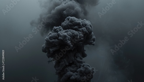 Abstract dark black smoke texture background