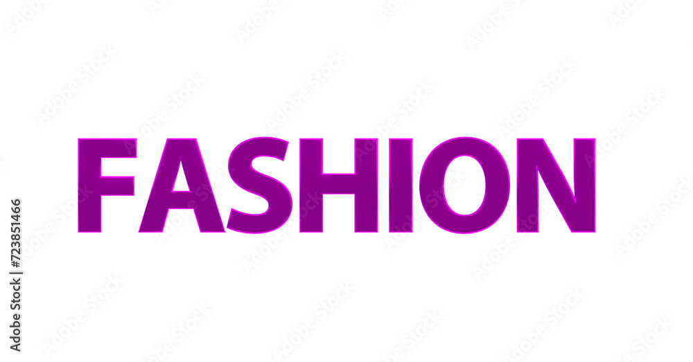 Fashion – pinke plakative 3D-Schrift, Trends, Stil, Kleidung, Design, Mode, Outfits, Style, Accessoires, Models, Laufsteg, Kreativität, Rendering, Freisteller
