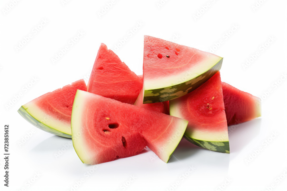 Sliced watermelon, isolated white background Sliced watermelon, isolated white background