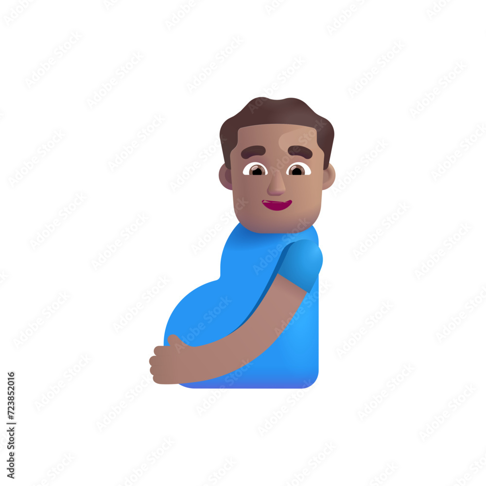 Pregnant Man : Medium Skin Tone Pregnant Man : Medium Skin Tone