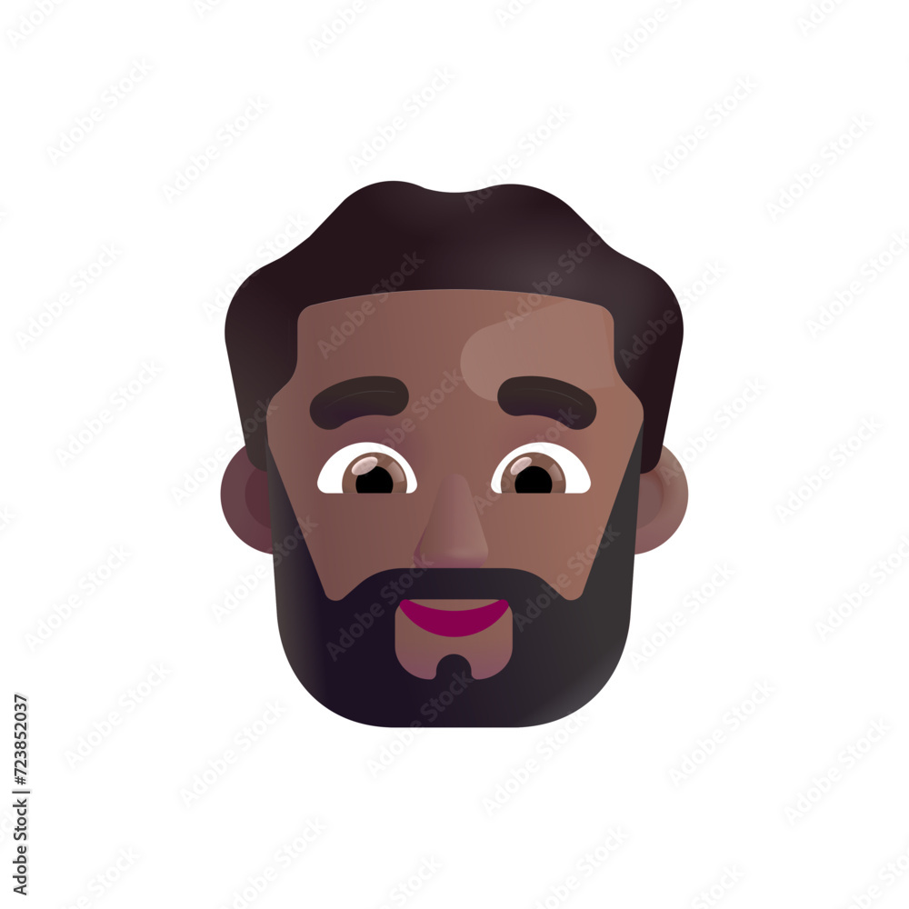 Man: Beard : Medium-Dark Skin Tone Man: Beard : Medium-Dark Skin Tone