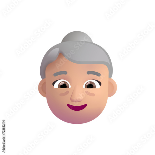 Old Woman : Medium-Light Skin Tone