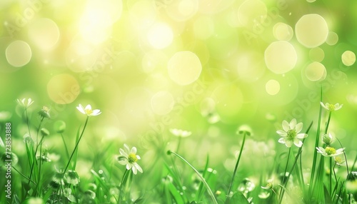 Abstract spring background with grass
