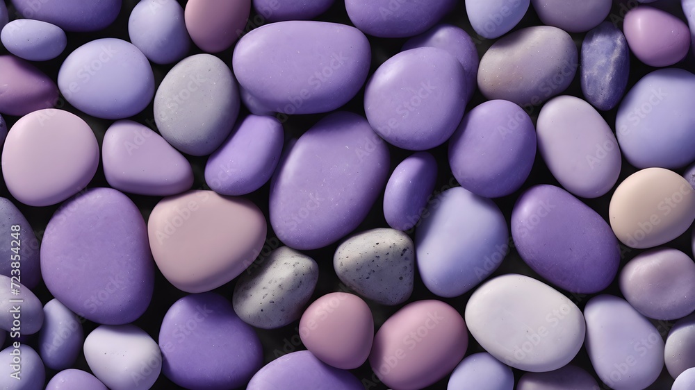 Smooth pale violet stone texture. Many matte smooth stones. Smooth pale violet stone texture. Many matte smooth stones.