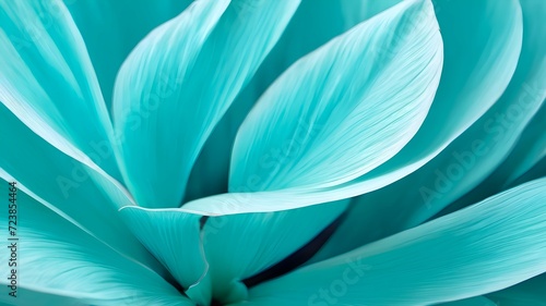 Abstract aquamarine leaves patters