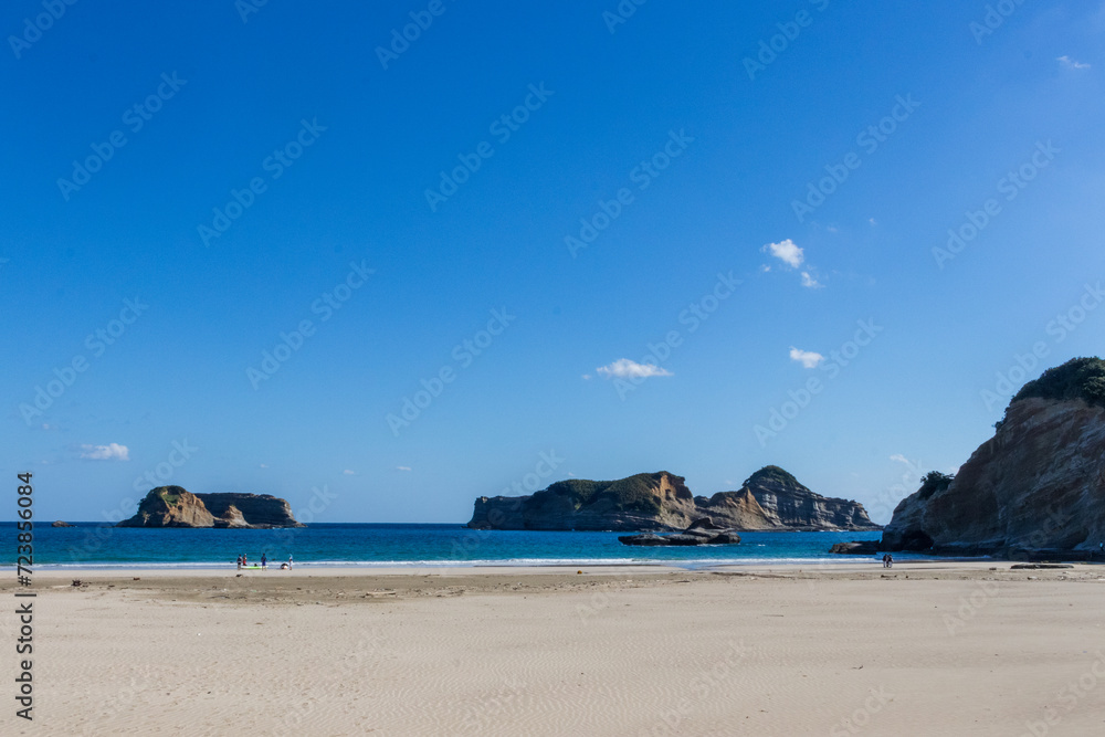 種子島・千座の岩屋・海・空・波
