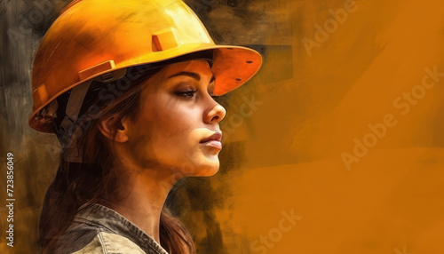 Strong female worker in safety helmet © LFK