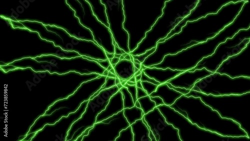 green electric waves lines animate on black background video footage photo