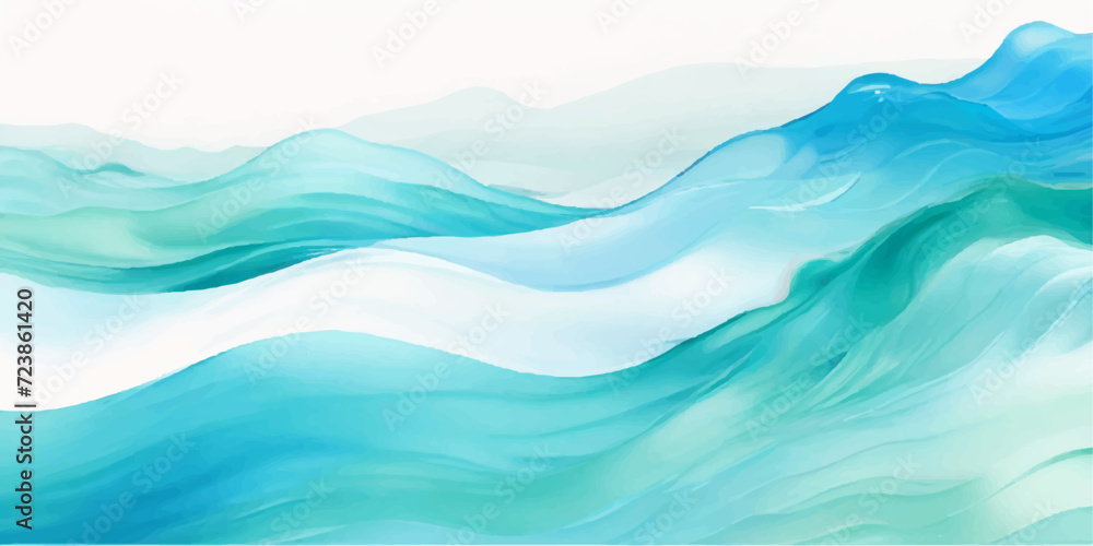 Obraz premium abstract soft blue and green abstract water color ocean wave texture background. Banner Graphic Resource as background for ocean wave and water wave abstract graphics