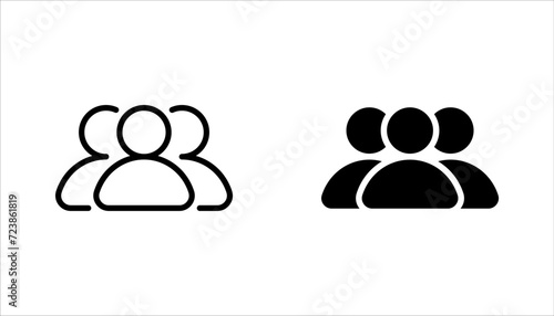 People Icons set, Person work group Team Vector. vector illustration on white background