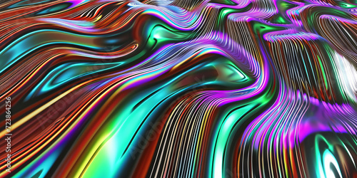 Metallic Holographic Fabric Waves