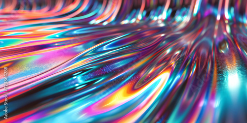 Metallic Holographic Fabric Waves