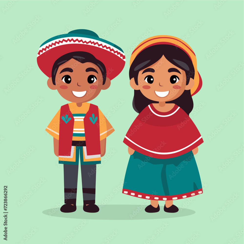 Mexican children wearing traditional clothes Mexican children wearing traditional clothes