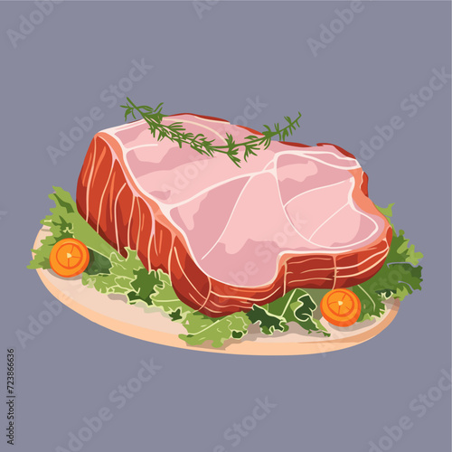 pork meat vector