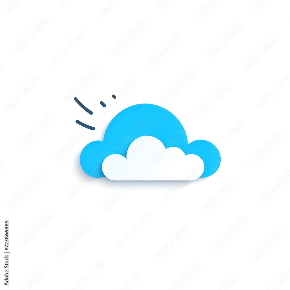 Partly Cloudy Weather Icon Illustration Partly Cloudy Weather Icon Illustration