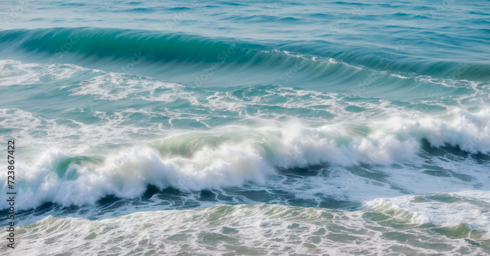 Fototapeta premium A large wave crashes