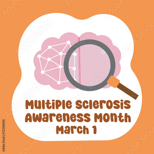 For the finest Multiple Sclerosis Awareness Month celebration, use the vector graphic depicting the disease.