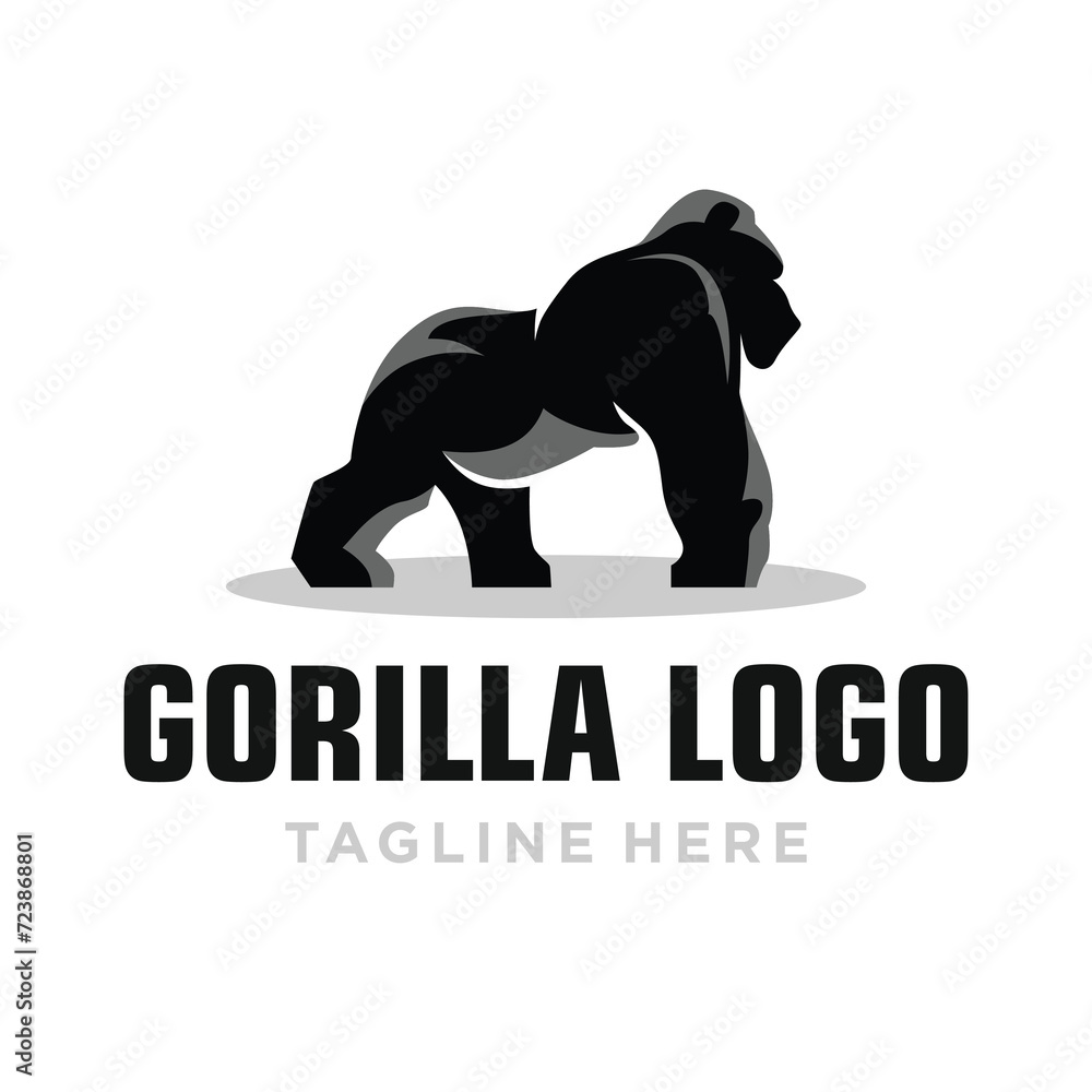 Obraz premium Gorilla Logo Design. Simple and Modern. Vector illustration