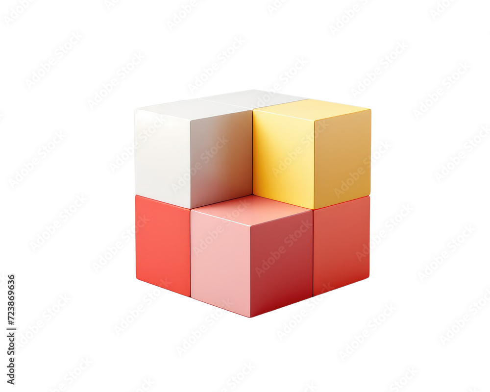 3d illustration gradient futuristic cube isolated on transparent background 3d illustration gradient futuristic cube isolated on transparent background