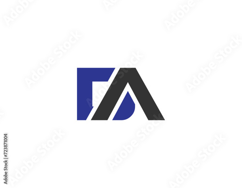 Free Download Simple Modern Letter Type DA Logo Design Template - GFXLoad