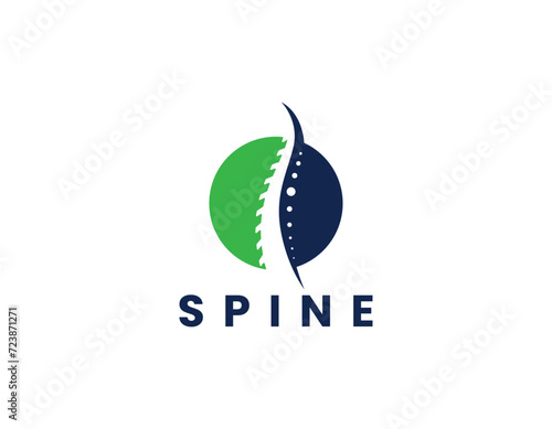 Simple Spine Medical Logo Design Template