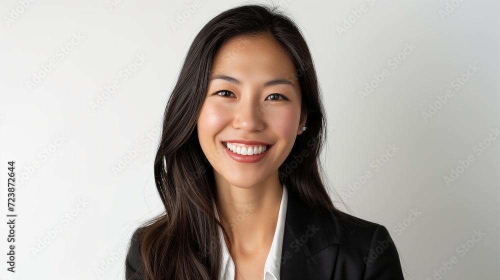 portrait of a young cheerful confident professional asian business woman portrait of a young cheerful confident professional asian business woman
