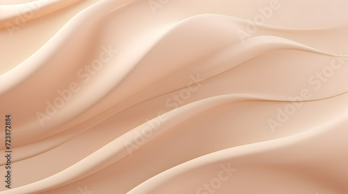 A pale pink and cream colored satin with a light pink stripe,, nude beige color background, flowing cream liquid Free Photo 