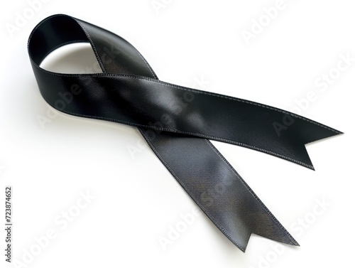 black ribbon isolated on white