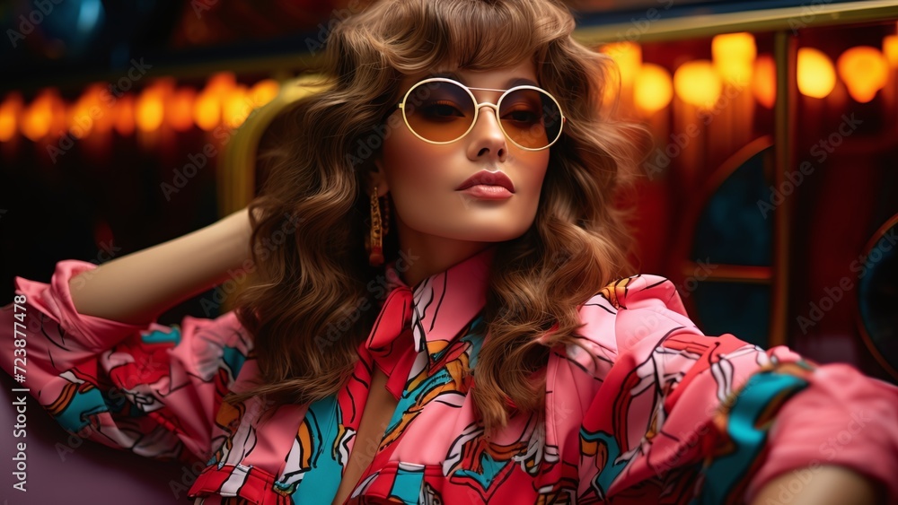 Vibrant 80s Glamour: Stunning Girl in Fashion Photography Series Vibrant 80s Glamour: Stunning Girl in Fashion Photography Series