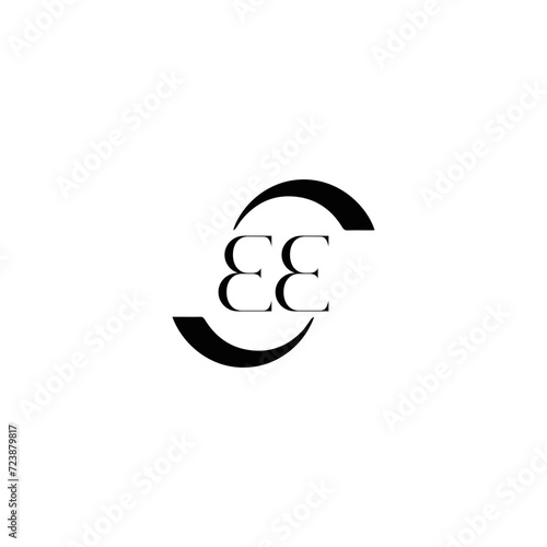 EE logo. E E design. White EE letter. EE  E E letter logo SET design. Initial letter EE linked circle uppercase monogram logo. E E letter logo SET vector design. EE letter logo design