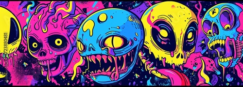 Psychedelic Skulls Banner © Jovial Joint