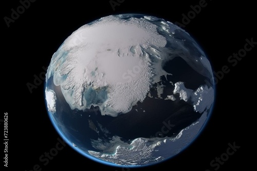 A vast icy landmass in the Earth's southernmost region. Generative AI