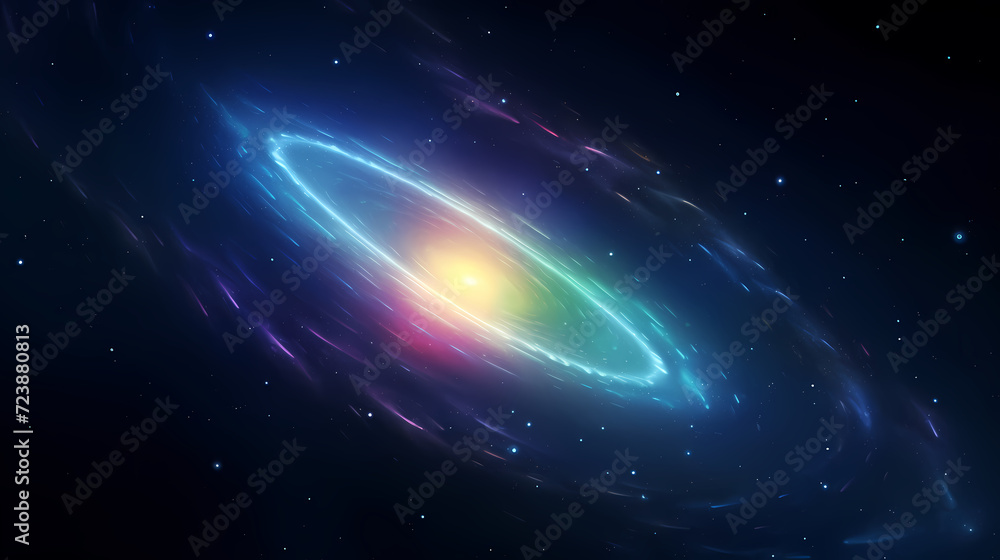 Obraz premium Space galaxy background, 3D illustration of nebulae in the universe