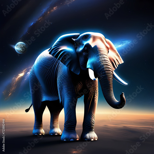elephant in space, generative AI