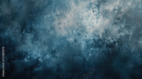 Beautiful grunge grey blue background. Panoramic abstract decorative dark background. Wide angle rough stylized mystic texture wallpaper with copy space for design