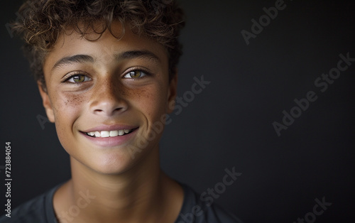 Close-Up Portrait of a Multiracial Person With a Joyful Smile