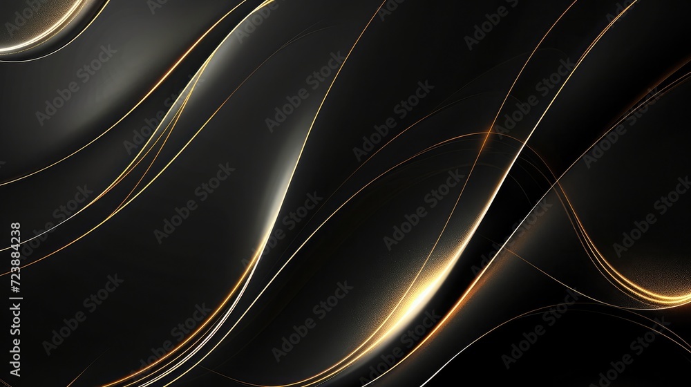 Obraz premium Modern Black Background Line Light Abstract
