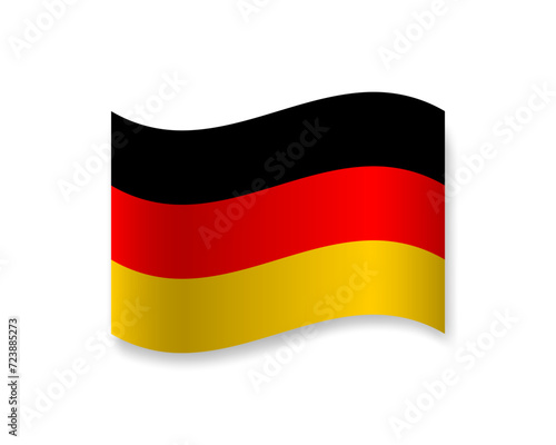 Flag of Germany flat icon. Wavy vector element with shadow. Best for mobile apps, UI and web design. Free Download Flag of Germany flat icon. Wavy vector element with shadow. Best for mobile apps, UI and web design. - GFXLoad