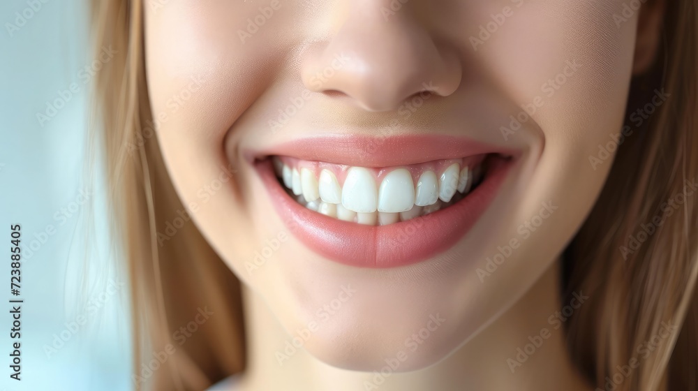 Young woman with healthy gums and teeth, close up. Young woman with healthy gums and teeth, close up.