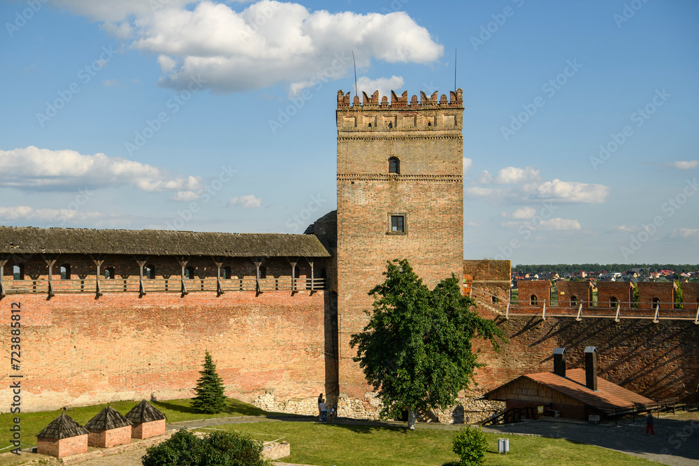 Historical Lutsk Castle, also known as Castle of Liubart in Lutsk, Ukraine, July 8, 2023