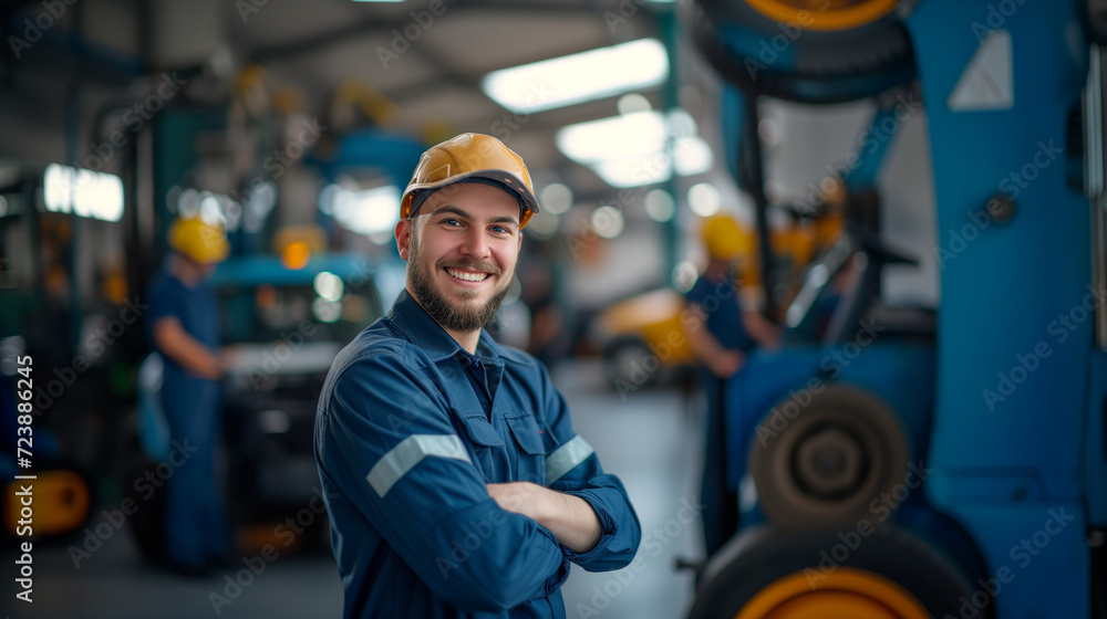 Smiling Technician Standing Confidently. Smiling Technician Standing Confidently.