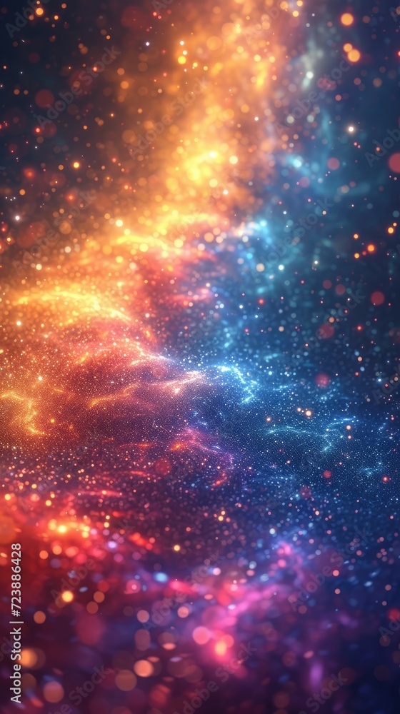 Galaxy, colorful fantasy scene in the space