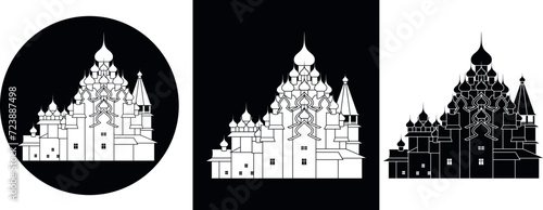 Russia logo. Isolated Russia architecture on white background