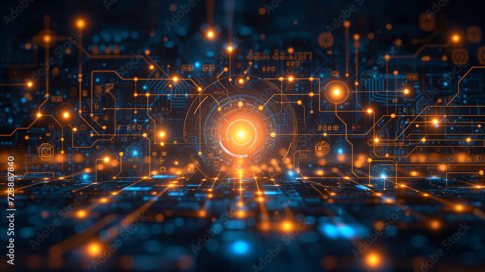 Obraz premium Cloud, Computing, Digital, Transformation, Data, Security, Technology, Evolution