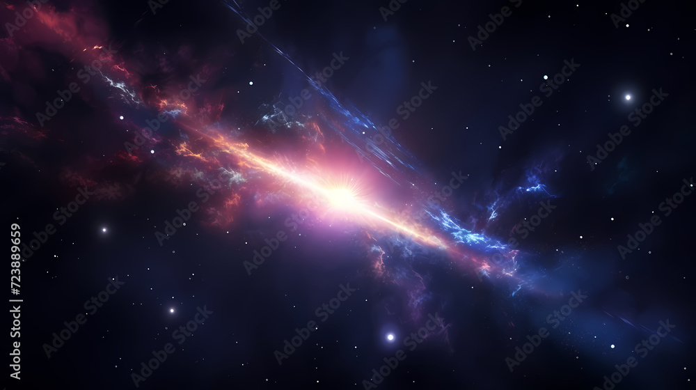 Cosmic illustration showing vibrant cosmic background