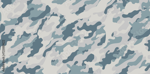 Arctic military camouflage. Vector camouflage pattern for army.