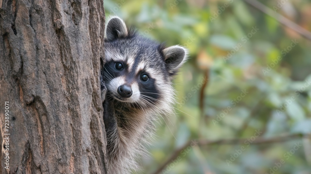 Peekaboo Raccoon